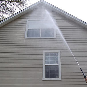 Soft washing home exterior siding