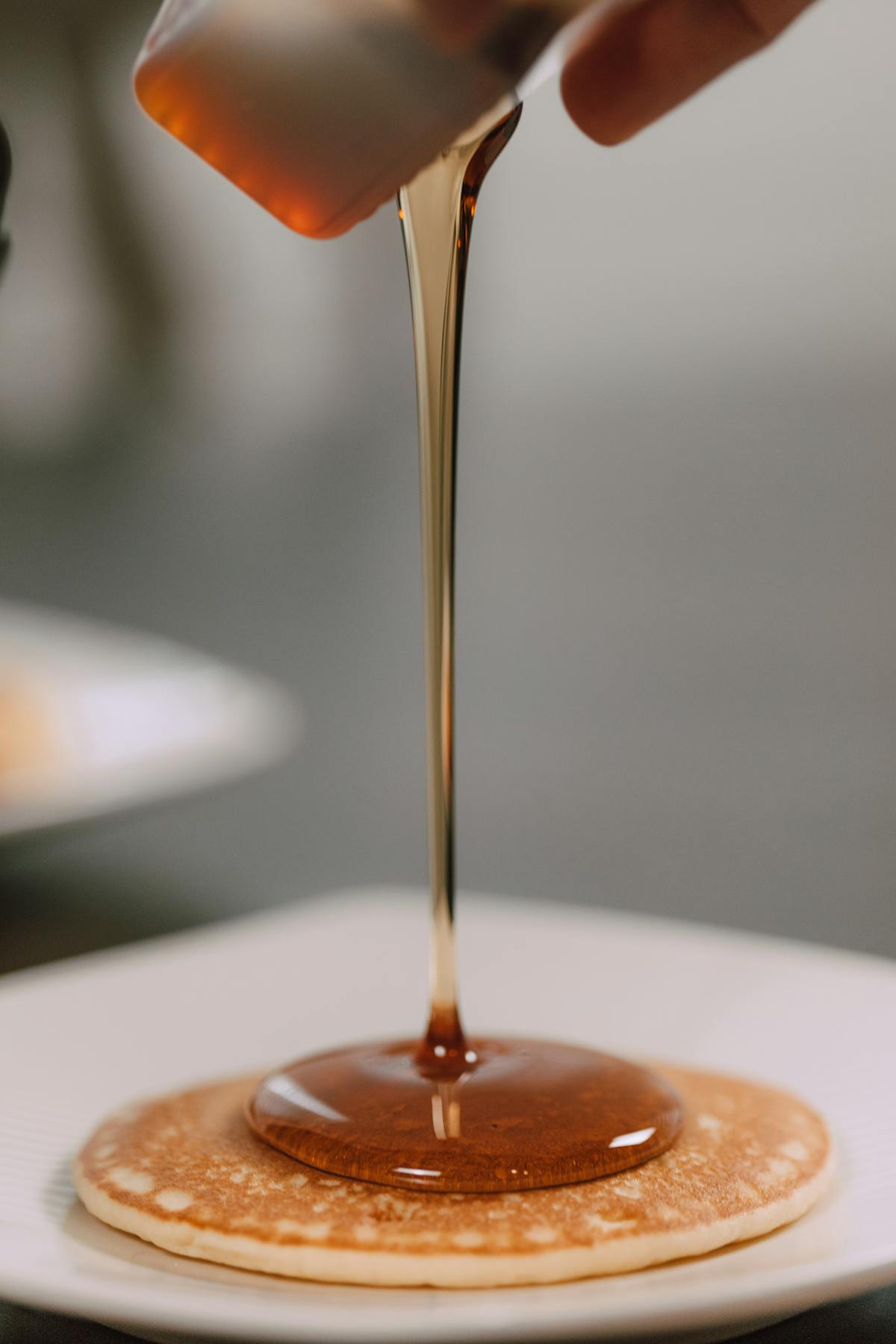 Maple syrup being poured
