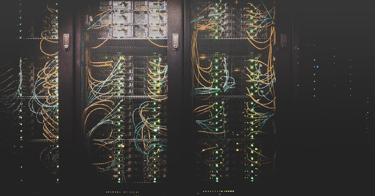 Server racks in a data center