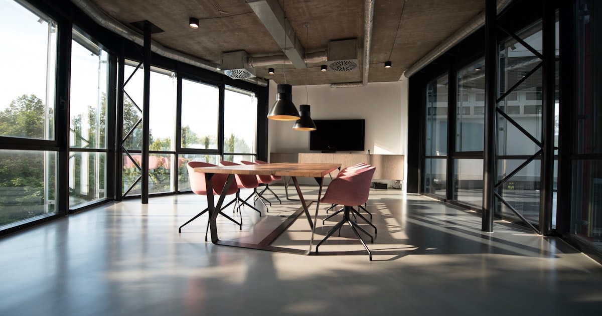 Modern open-plan office space