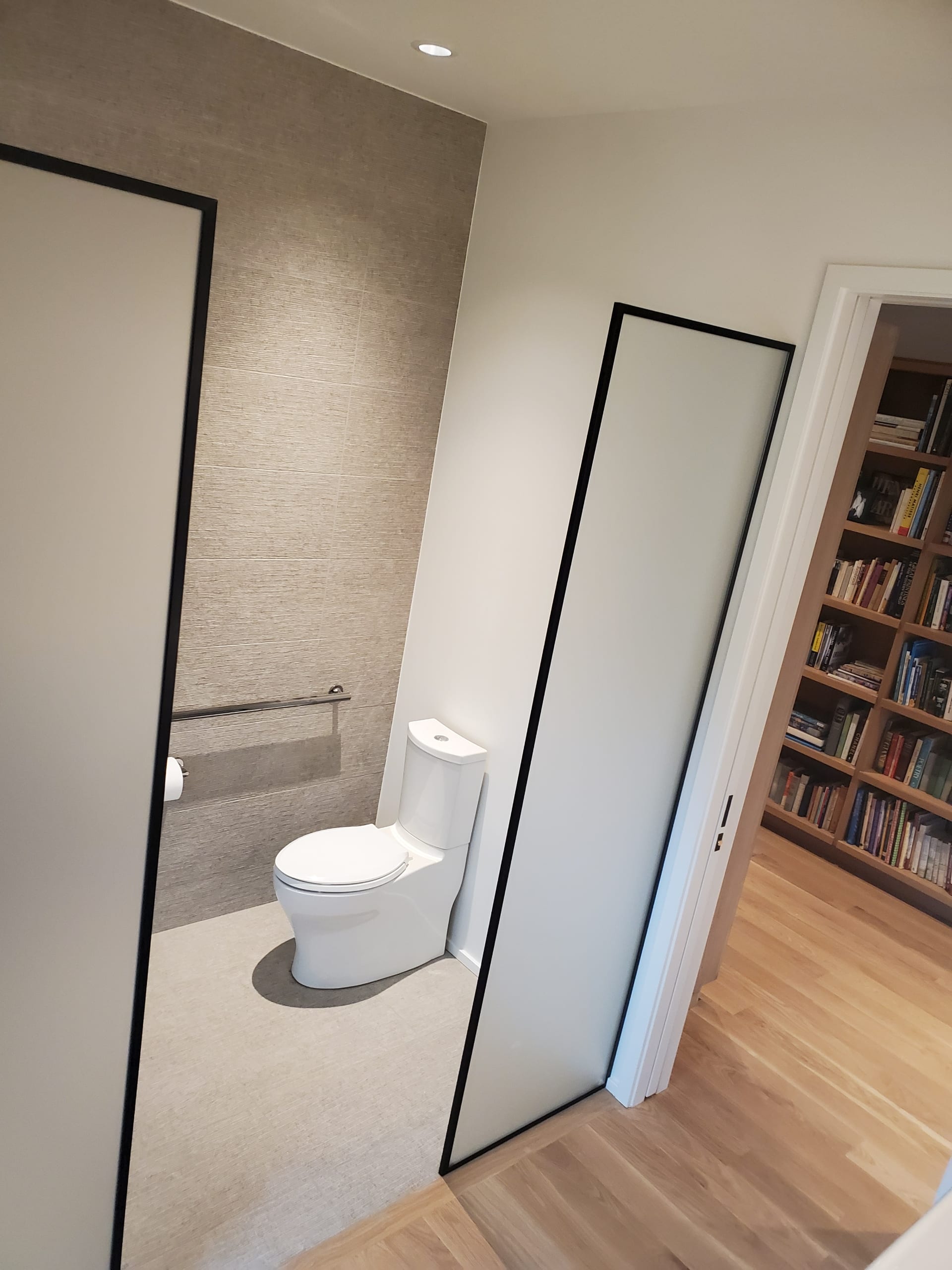 Glass shower stall installation