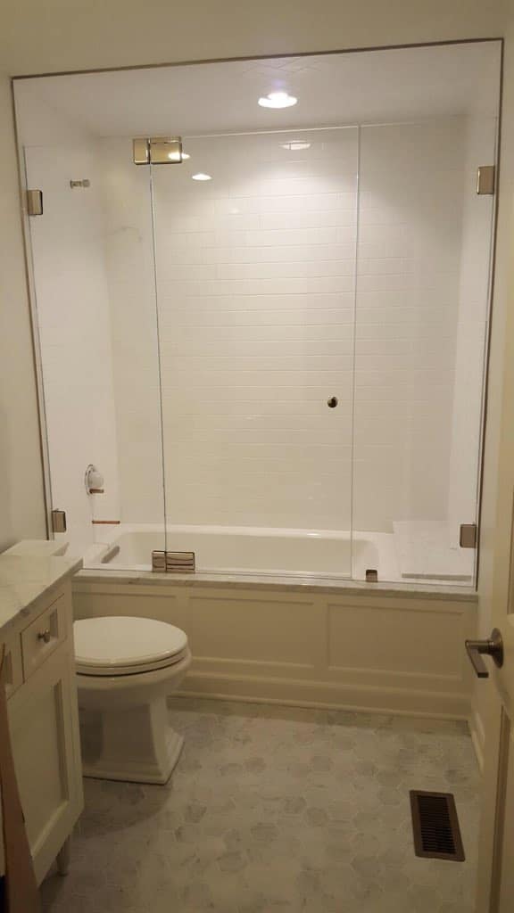 Standard frameless glass shower doors